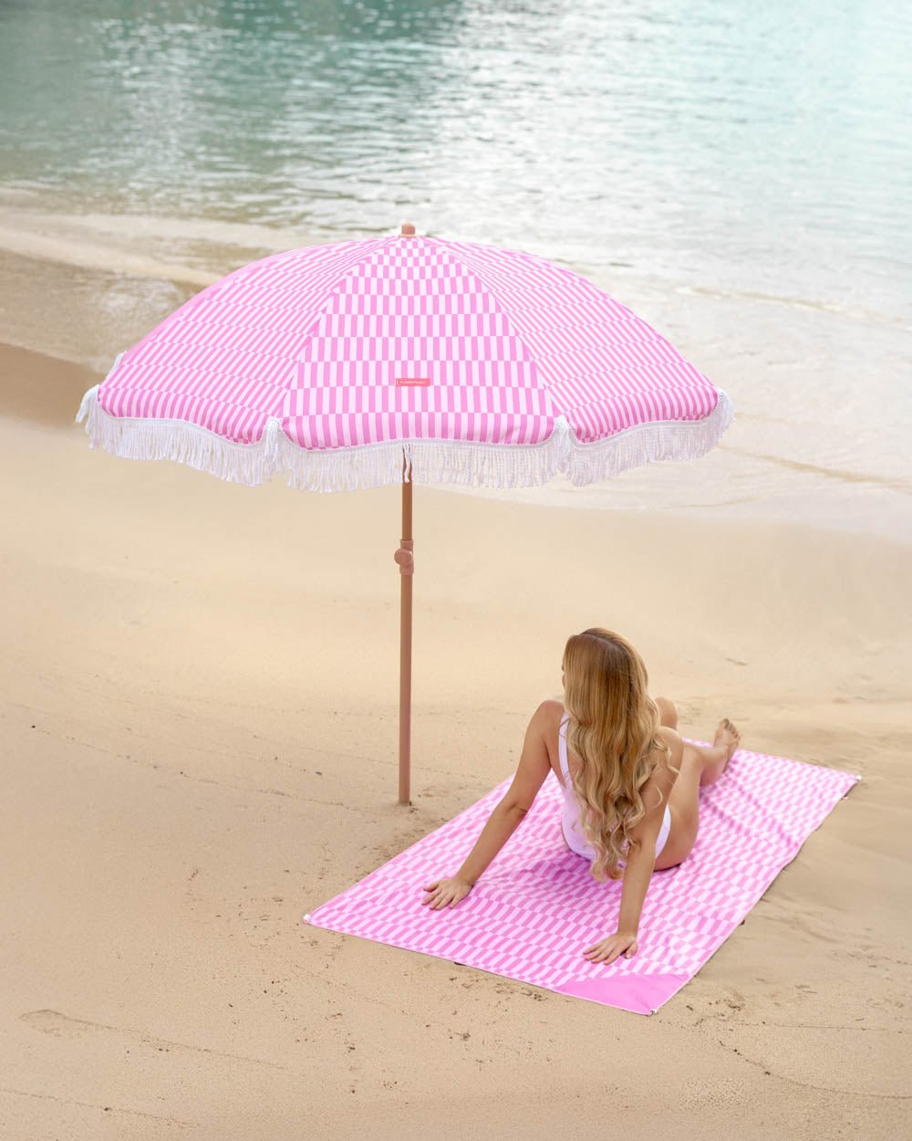 Sombrilla exterior rosa - CARAMEL - Flamingueo