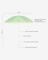 Sombrilla exterior verde - WANDER - Flamingueo