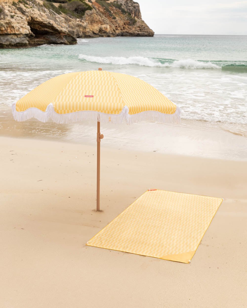 Toalla playa amarilla - HONEY - Flamingueo