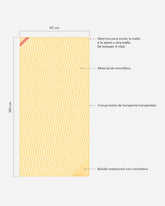 Toalla playa amarilla - HONEY - Flamingueo