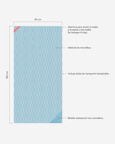 Toalla playa azul - HONEY - Flamingueo