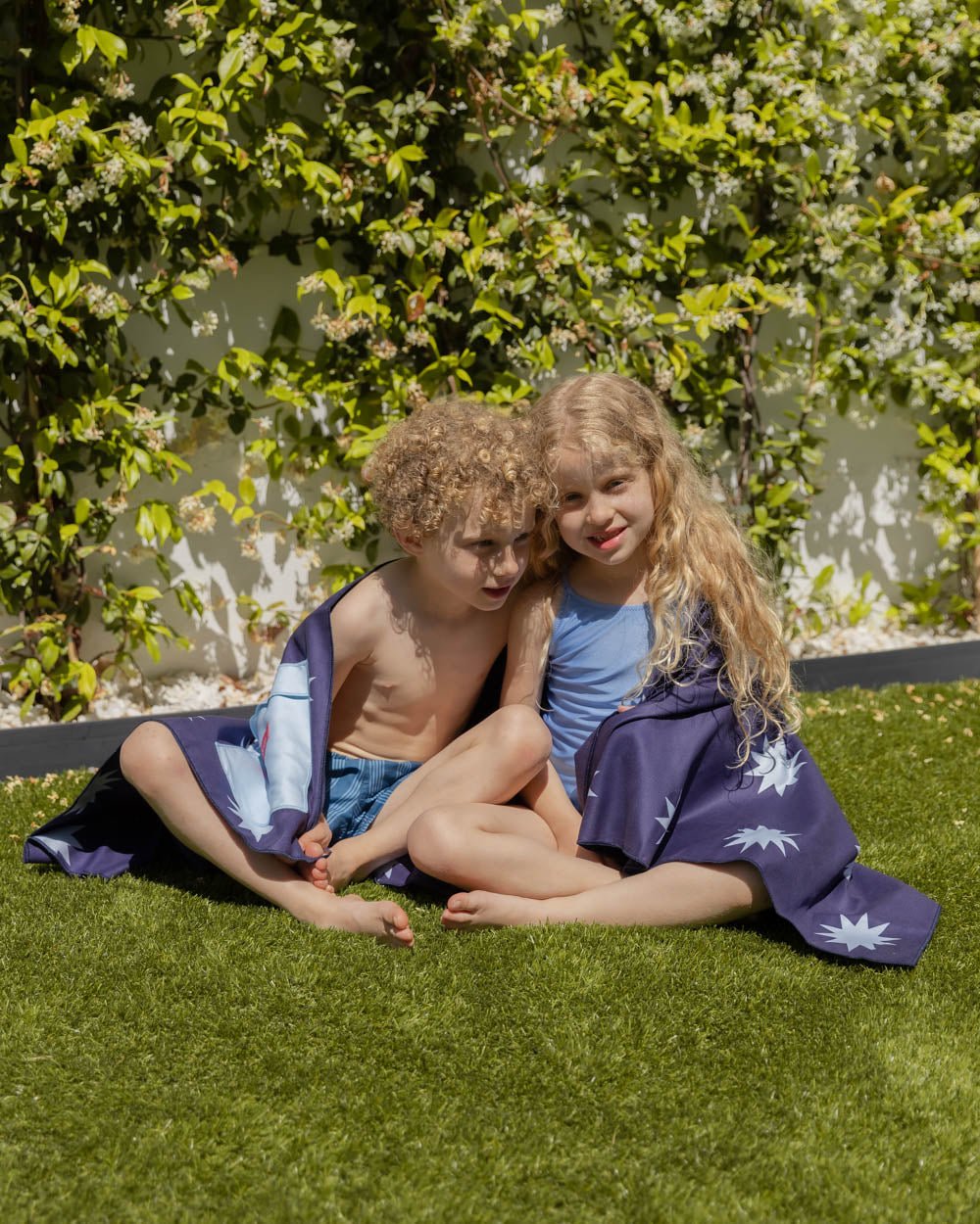 Toalla playa azul kids - CARINA - Flamingueo