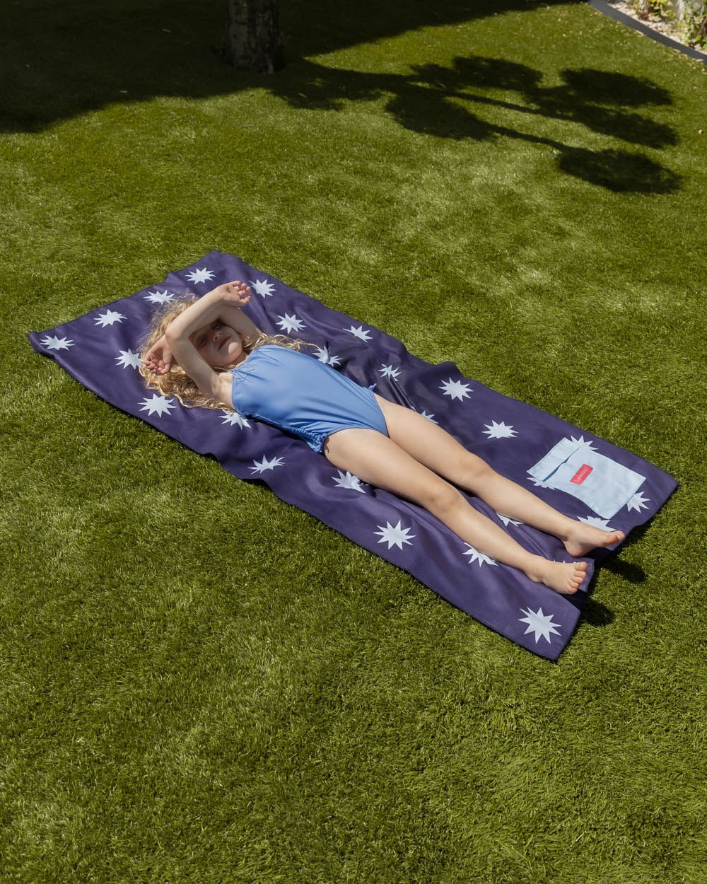 Toalla playa azul kids - CARINA - Flamingueo