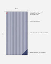 Toalla playa azul - PIPA - Flamingueo