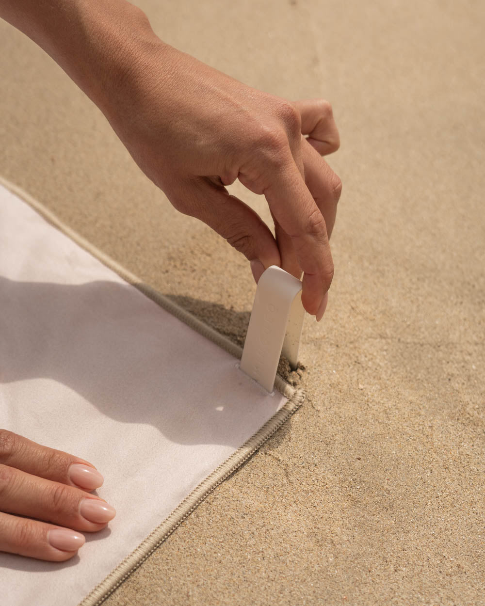 Toalla playa beige - PIPA - Flamingueo