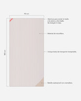 Toalla playa beige - PIPA - Flamingueo