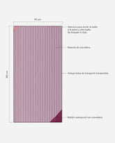 Toalla playa burdeos - PIPA - Flamingueo