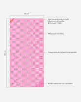 Toalla playa rosa - HONEY - Flamingueo