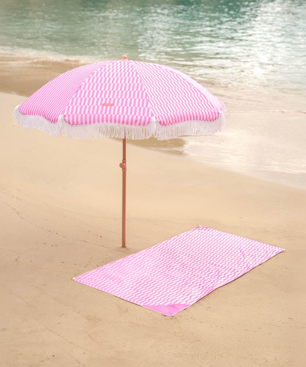 Toalla playa rosa - HONEY - Flamingueo