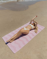 Toalla playa rosa - MARINA - Flamingueo