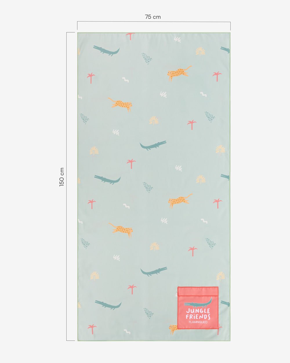Toalla playa verde kids - ALAN - Flamingueo