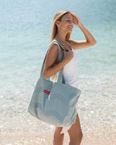 Tote bag aguamarina - SALMA - Flamingueo