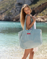 Tote bag aguamarina - SALMA - Flamingueo