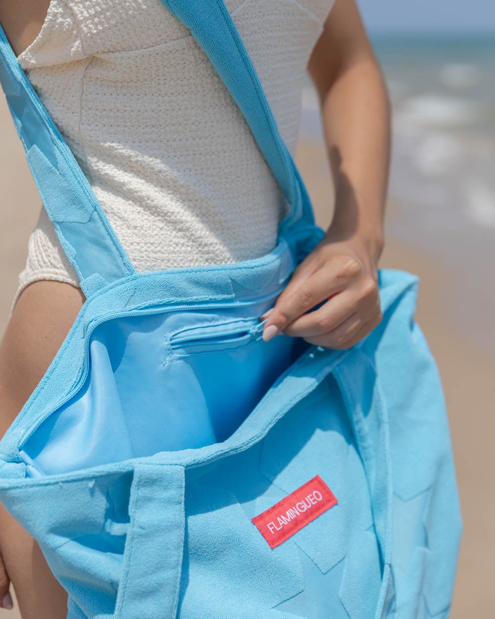 Tote bag azul - GRETA - Flamingueo