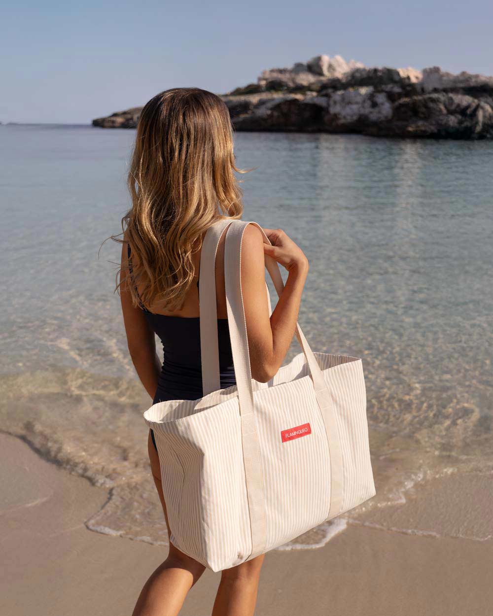 Tote bag beige - BRUNY - Flamingueo