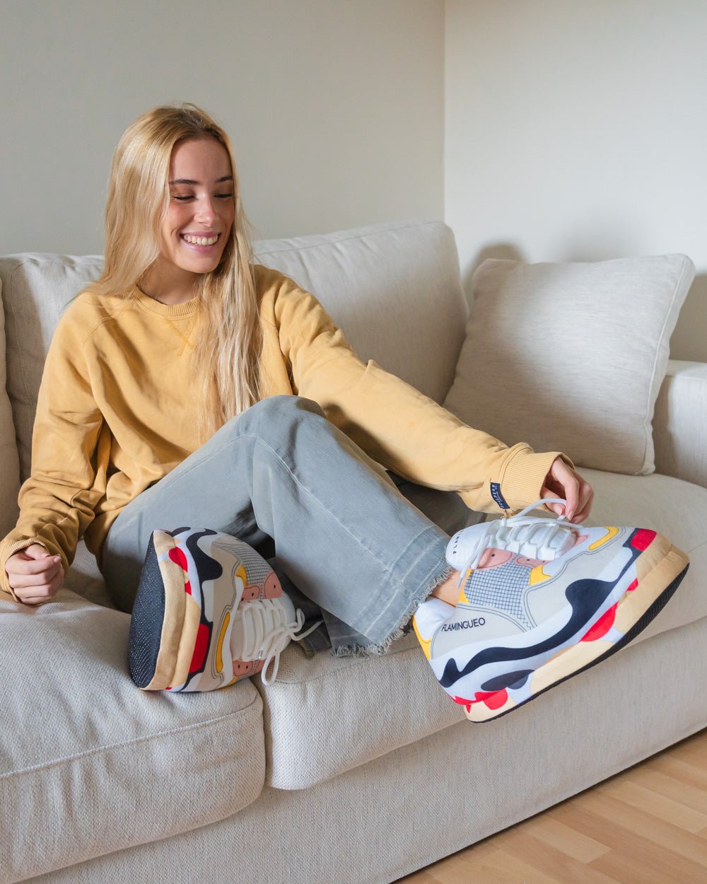 Zapatillas de andar por casa - FOURFOLDITOS - Flamingueo