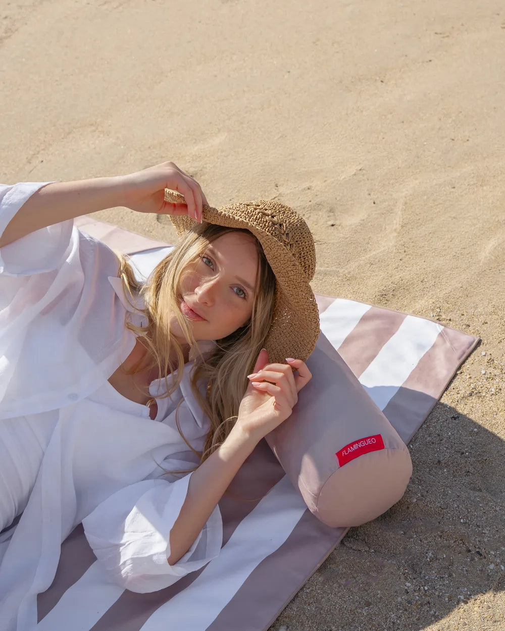 Cojín hinchable de playa microfibra – CAMILLE