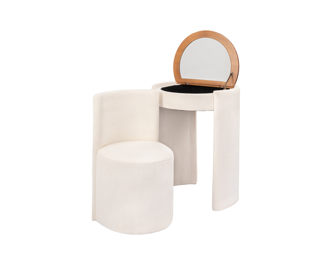 Tocador con Espejo Abatible y Silla - Madison