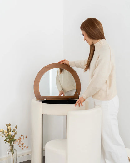 Tocador con Espejo Abatible y Silla - Madison