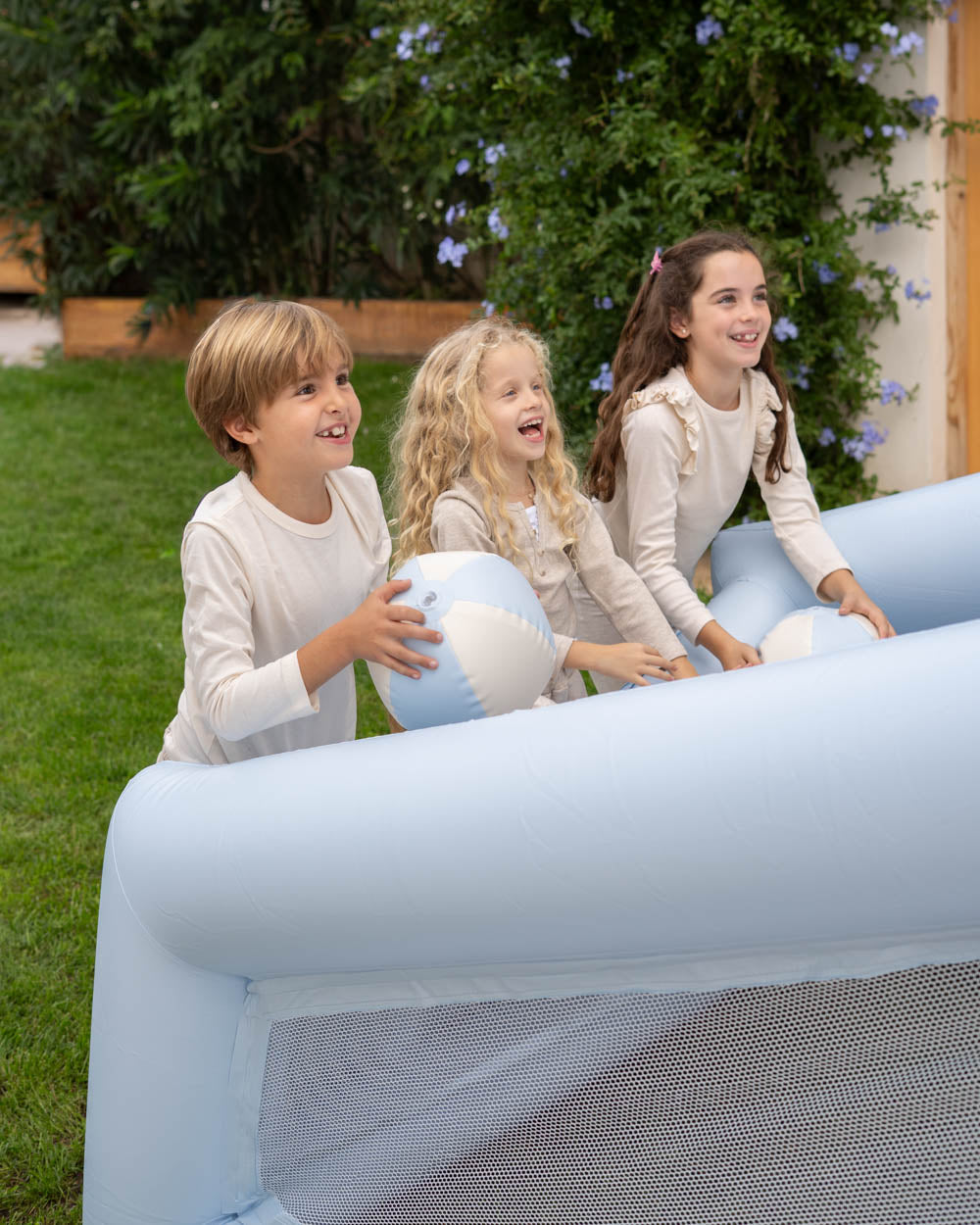 Canasta hinchable grande kids - CREAM