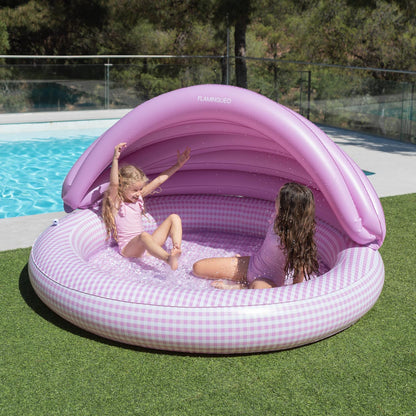 Piscina infantil con tobogán y aspersor – POOLIE