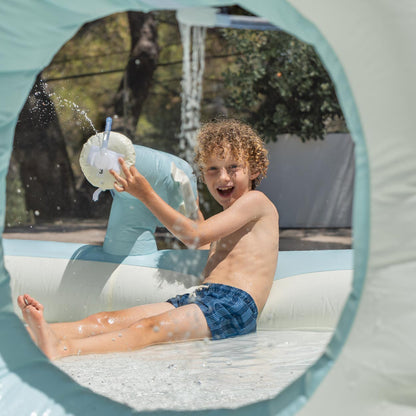 Parque acuático hinchable gigante con tobogán y aspersor - AXION