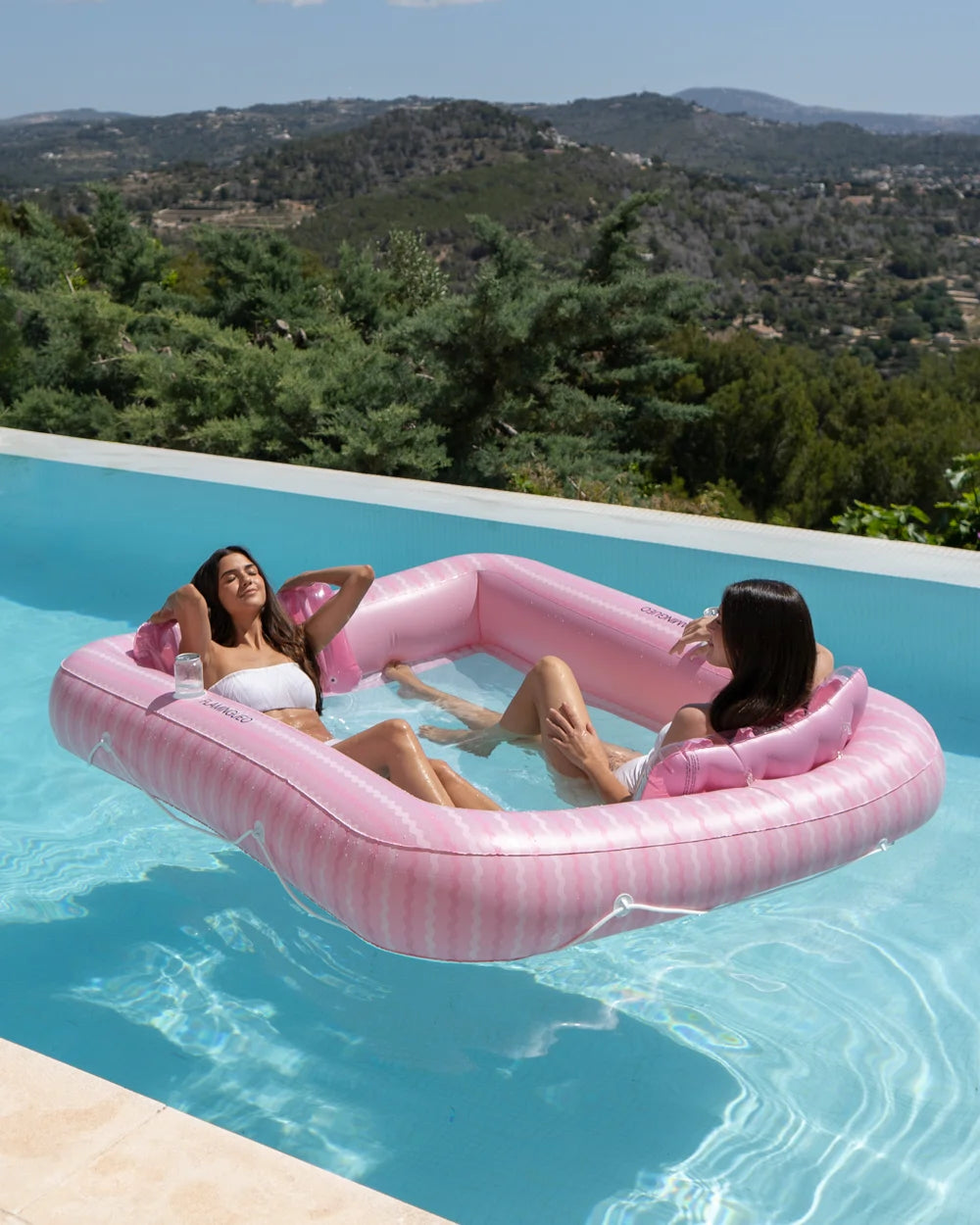 Colchoneta hinchable doble con rejilla – LOLA