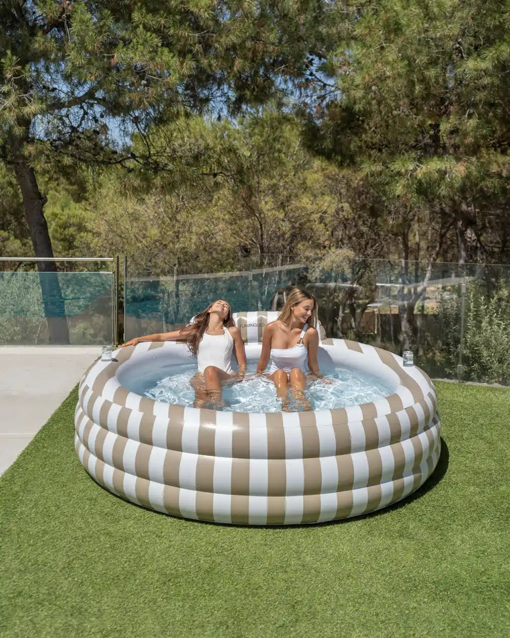 Piscina inflable grande con asiento para jardín – OCEANA