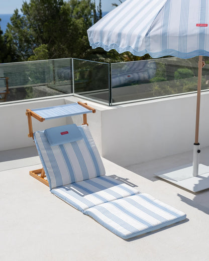 Tumbona plegable de madera con parasol – ARGO