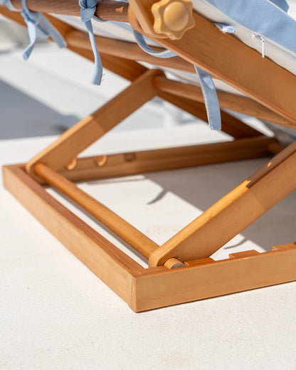 Tumbona plegable de madera con parasol – ARGO