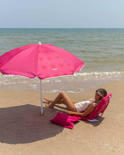 Asiento plegable playa fucsia - MORGAN - Flamingueo