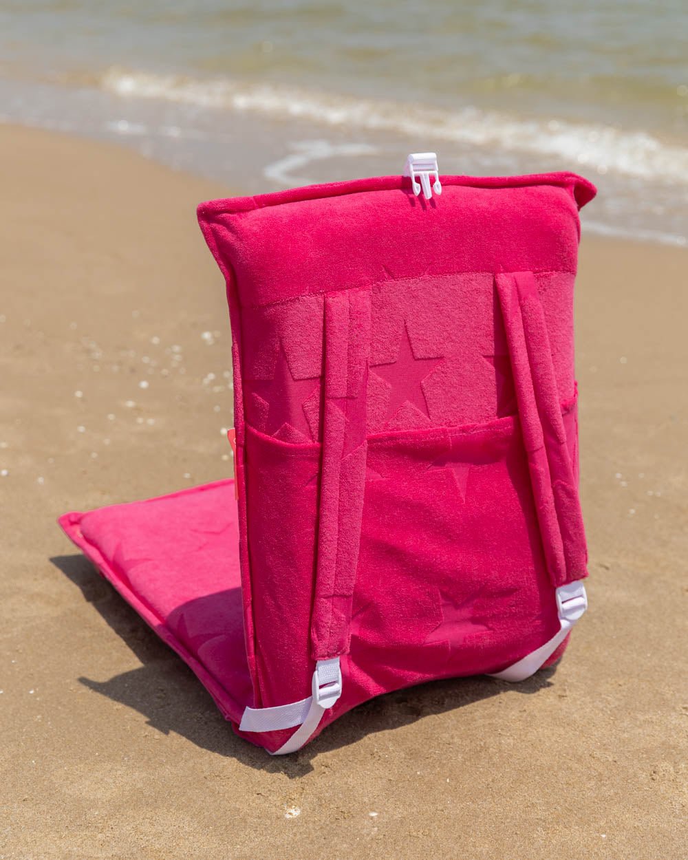 Asiento plegable playa fucsia - MORGAN - Flamingueo