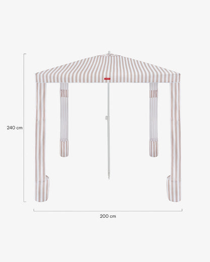 Toldo de playa con bolsillos de arena – SUNGOLD