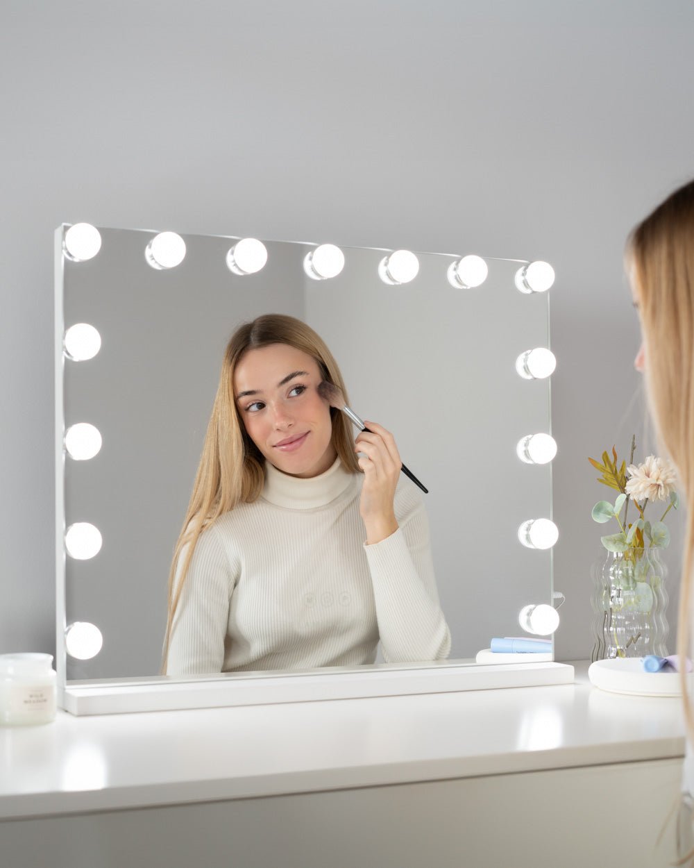 Espejo maquillaje con luz LED - KIM - Flamingueo