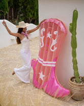 Flotador bota cowboy rosa - BANDIDA - Flamingueo