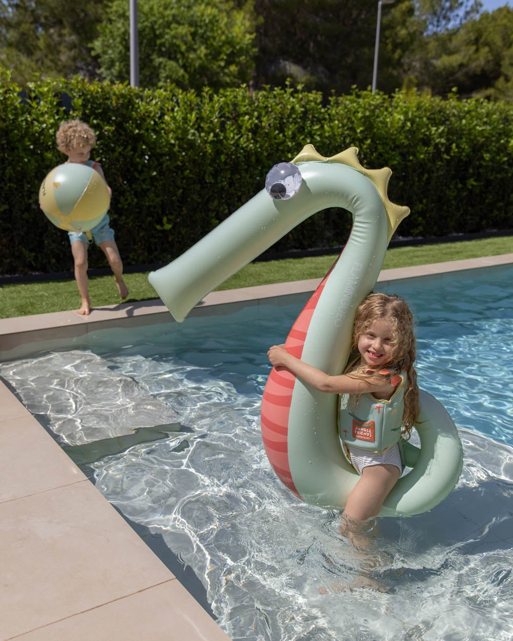 Flotador cocodrilo verde - RIKKI - Flamingueo