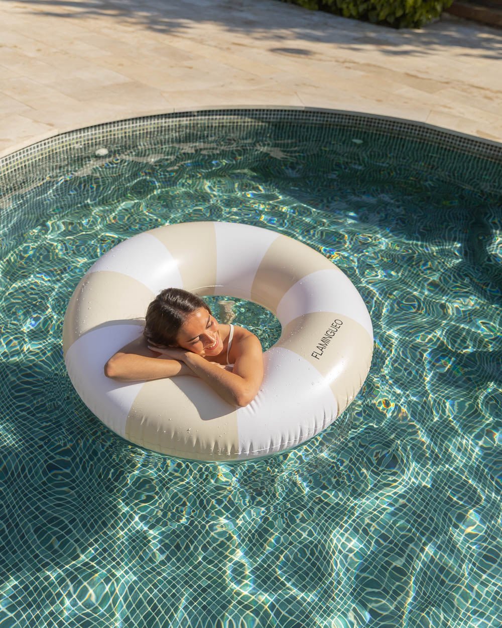 Flotador donut beige - ALABAMA - Flamingueo