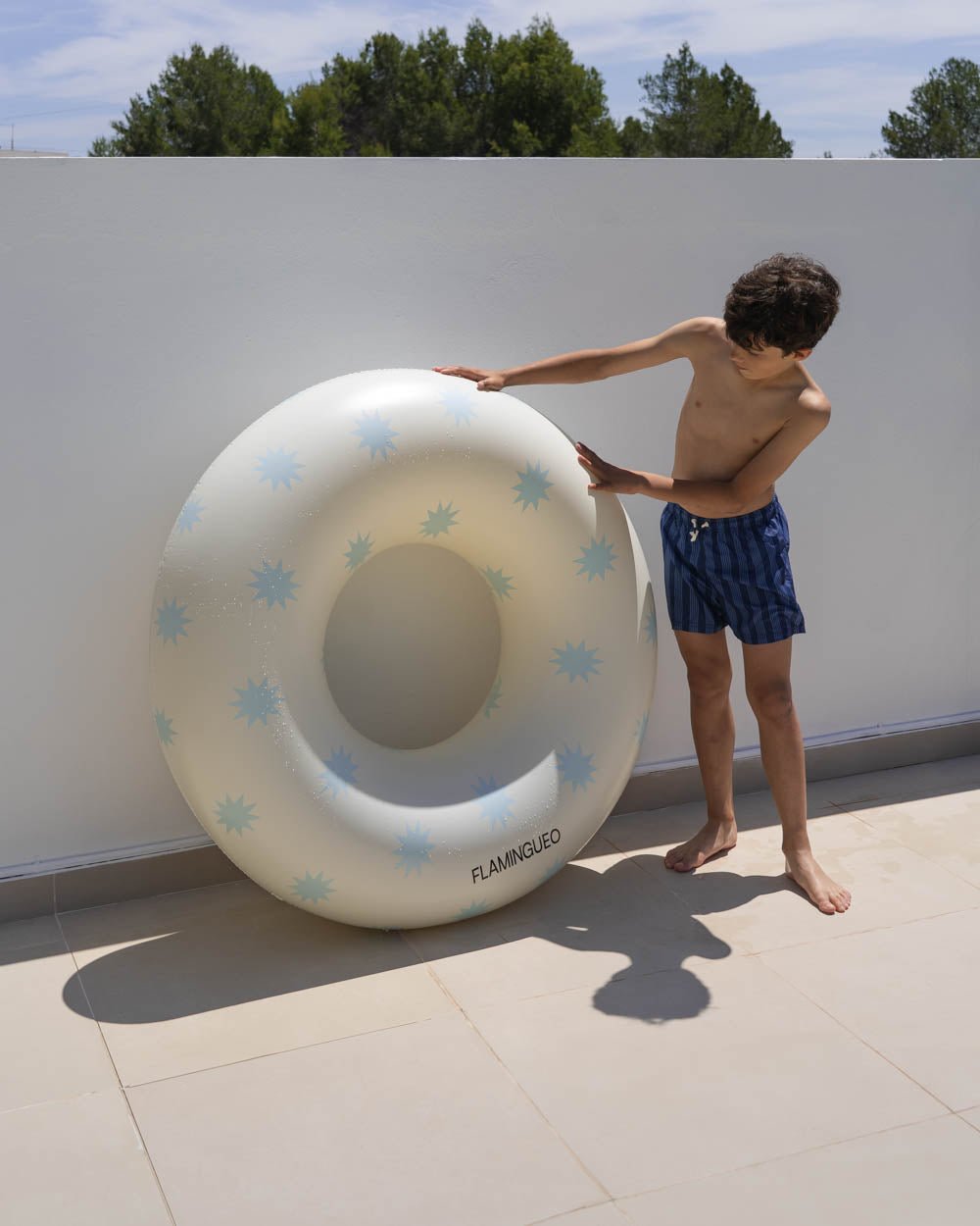 Flotador donut beige - LEO - Flamingueo