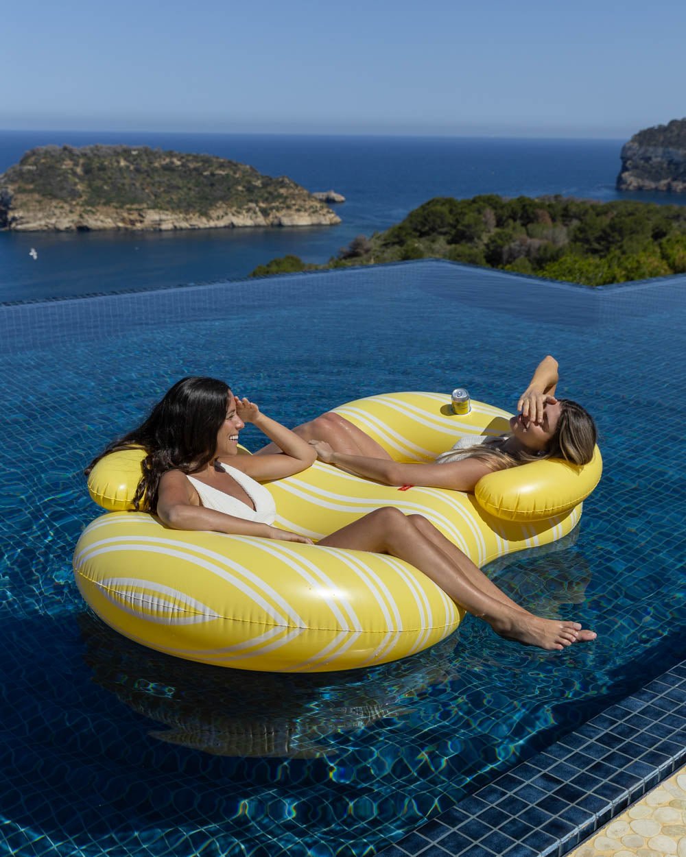 Flotador donut doble amarillo - LISBON - Flamingueo