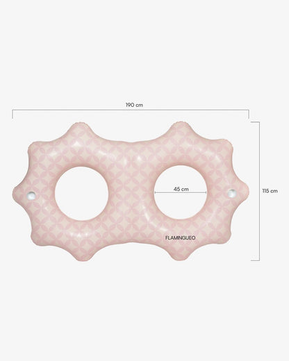 Flotador donut doble rosa - CIAO - Flamingueo
