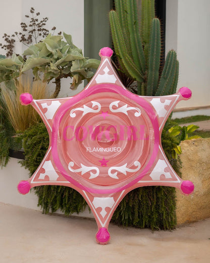 Flotador estrella cowboy naranja - TEXAS - Flamingueo