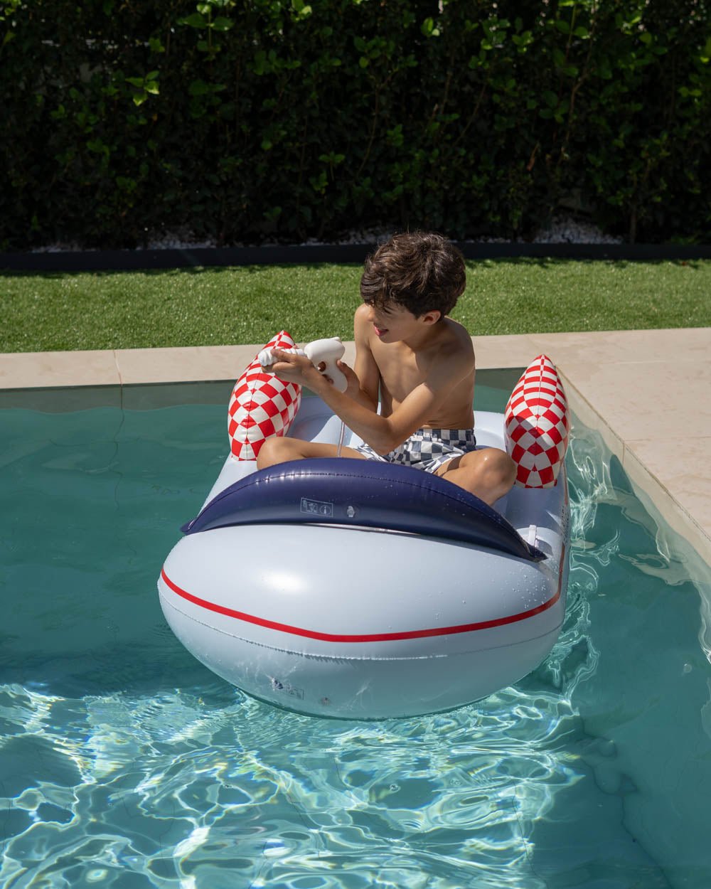 Flotador nave espacial azul - GALACTIC - Flamingueo