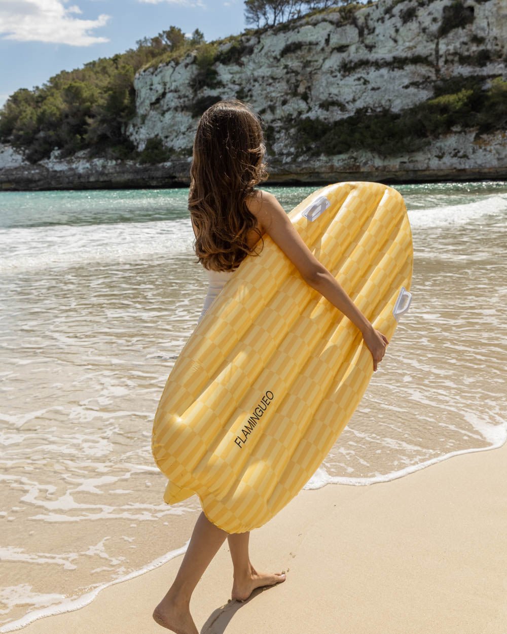 Flotador tabla surf amarilla - SANREMO - Flamingueo
