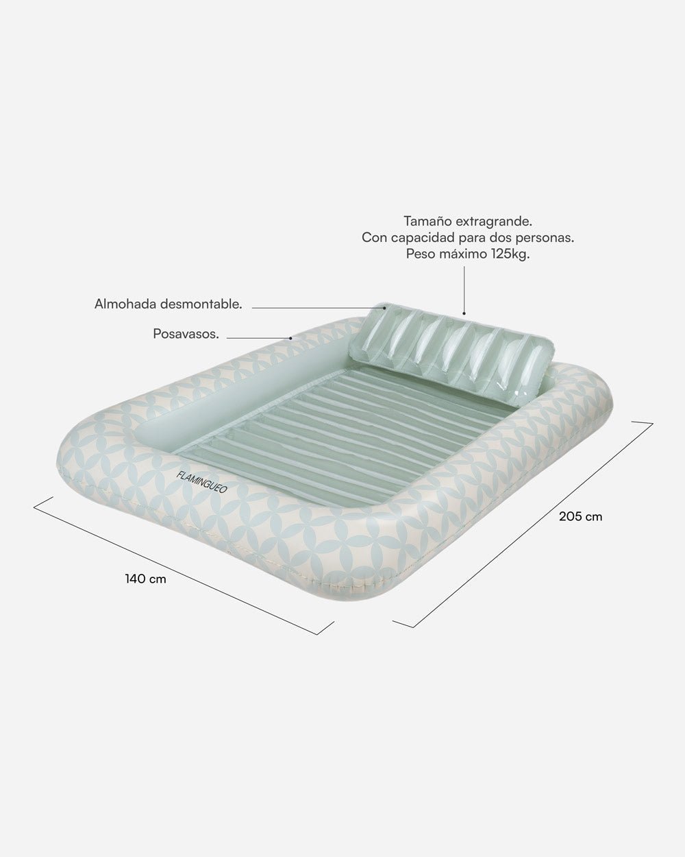 Flotador tanning pool aguamarina - ELSA - Flamingueo