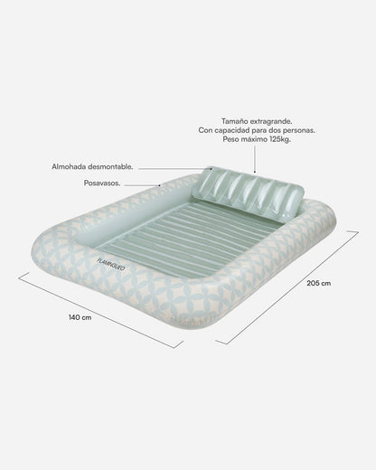 Flotador tanning pool aguamarina - ELSA - Flamingueo