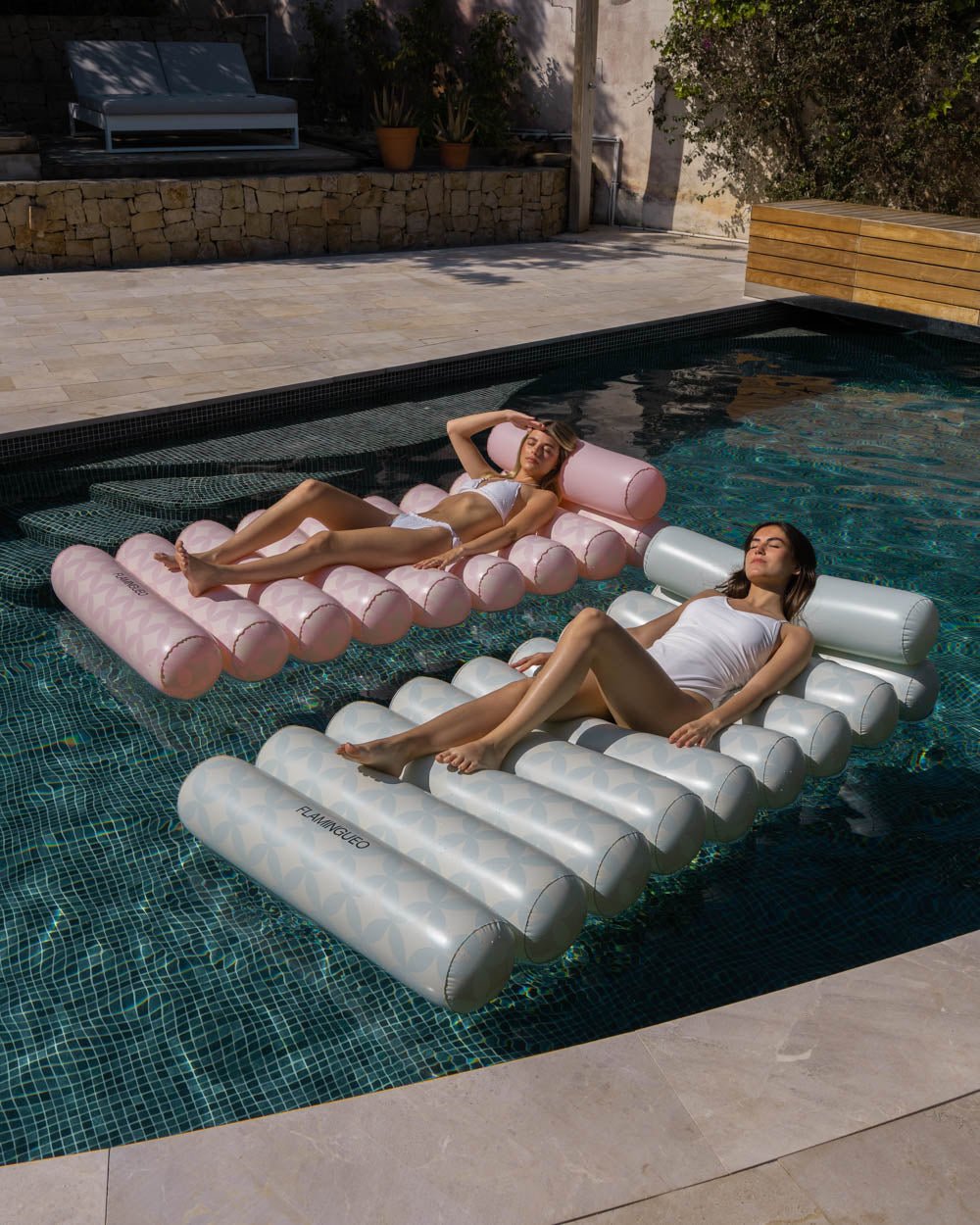 Flotador tumbona aguamarina - RIVIERA - Flamingueo