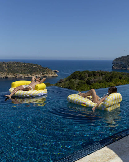 Flotador tumbona amarilla - MONTECARLO - Flamingueo