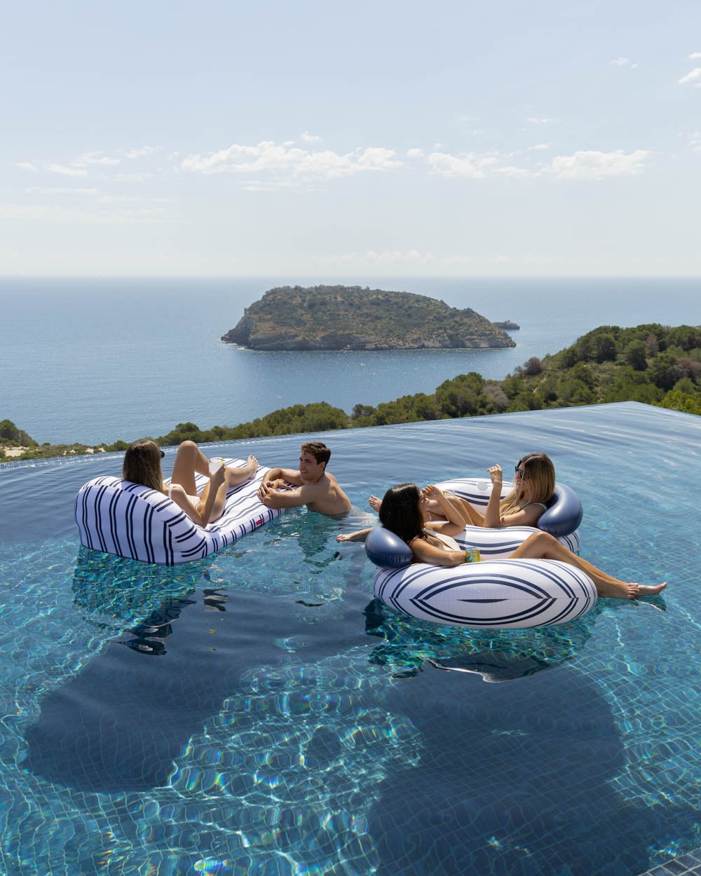 Flotador tumbona azul - MONTECARLO - Flamingueo