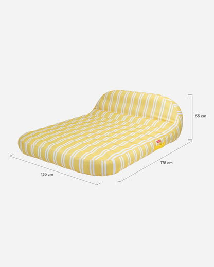Flotador tumbona doble amarilla - MÓNACO - Flamingueo