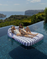 Flotador tumbona doble azul - MÓNACO - Flamingueo